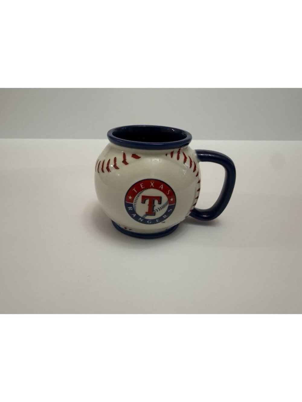 New Texas Rangers MLB 15oz Ceramic Coffee Mug Baseball Stich Design Boelter
